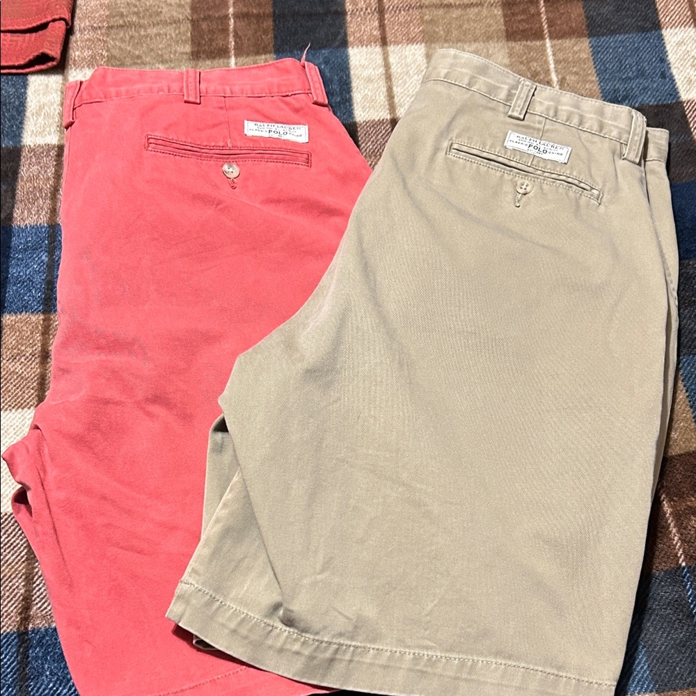 Ralph Lauren Polo Classic Chino in Khaki both pairs